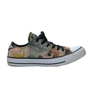 Converse Chuck Taylor Shoes Digital Floral Ox Sneaker 6.5 Womens Black Canvas